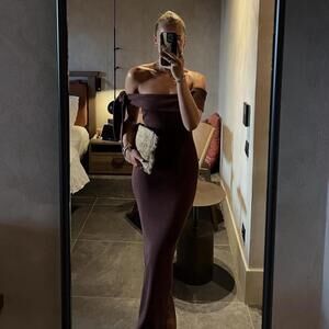 SNDYS Jaymes Maxi Dress in Chocolate